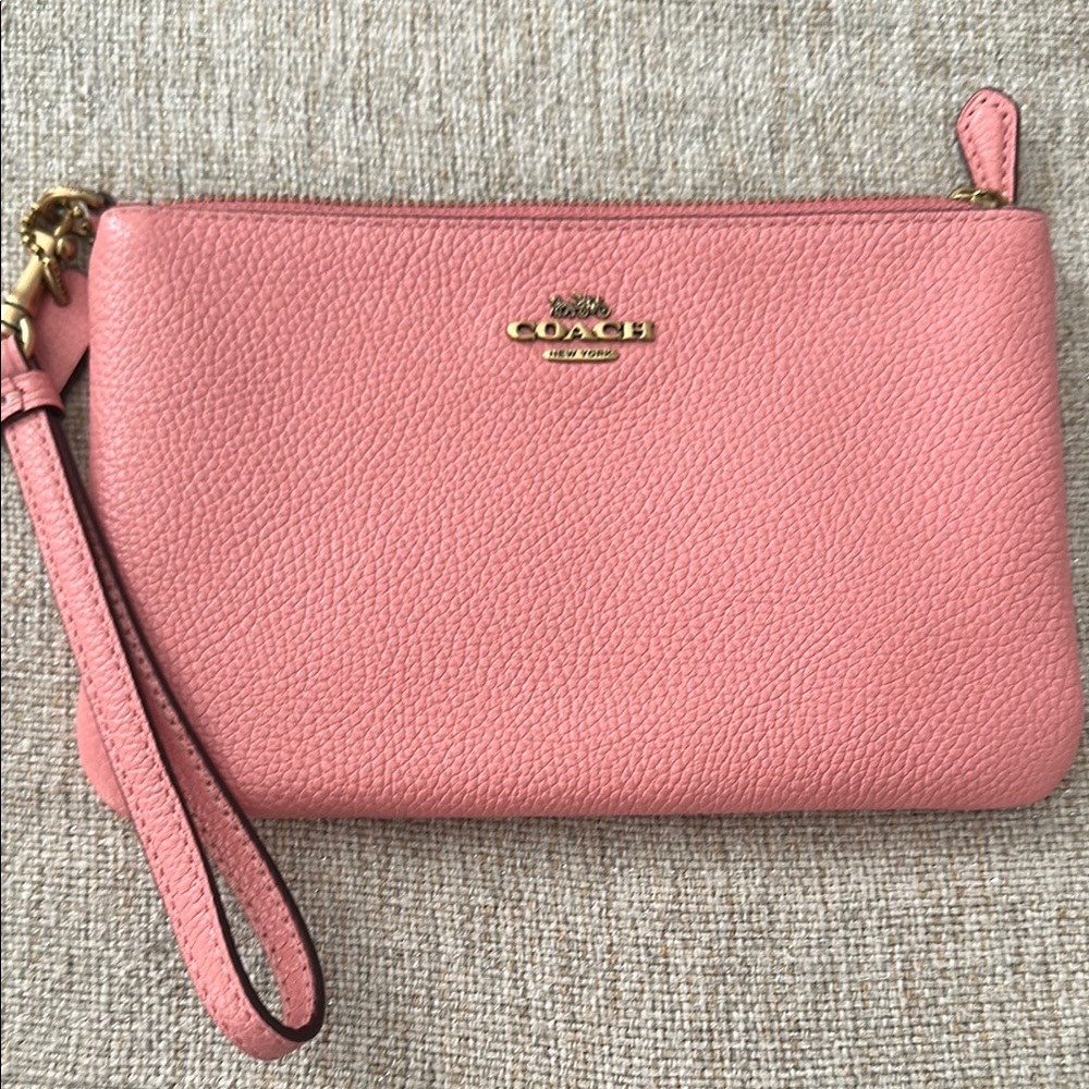 Coach Pink Wristlet Bag